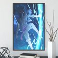 thumbnail image 3 of Póster autoadhesivo de One Piece Luffy Gear 5, papel tapiz de dibujos animados, decoración del hogar, pintura de Zoro, arte de pared de anime, sangre caliente clásica, 3 of 5