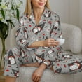 thumbnail image 6 of Bingfone Womens Pajama Sets Halloween Gnome Print,Long Sleeve Loungewear Pajamas Set-Medium, 6 of 8
