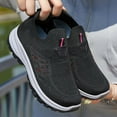 thumbnail image 4 of YOUYEDIAN Orthopedic Shoes for Women Breathable Walking Sneakers Slip on Trainers Ladies Comfortable Casual Athletic Shoe Thick Bottom (Black, 5.5 Wide（EU-36）), 4 of 7