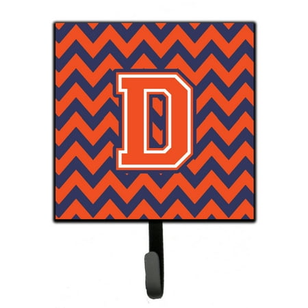 

Carolines Treasures CJ1042-DSH4 Letter D Chevron Orange and Blue Leash or Key Holder 7Hx4.25W multicolor