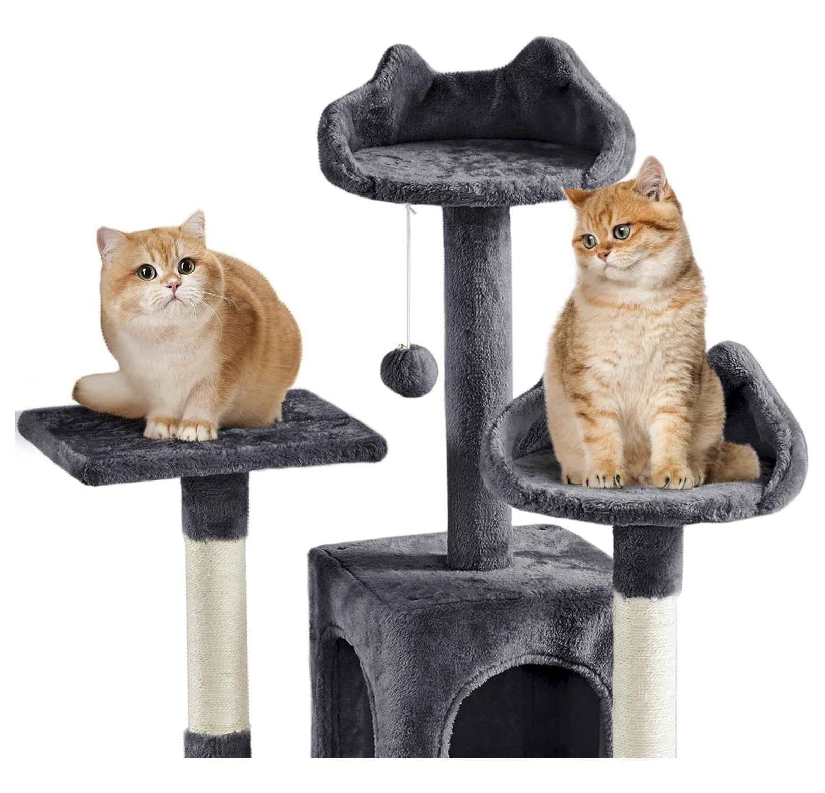 72in Cat Tree for Indoor Cats, Multi-Level Tower with Scratching Posts, 3 Perches, Condo, Pet Furniture Activity Center Play House