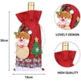 thumbnail image 2 of Bolsa de regalo con tapón para botella de vino navideña, decoraciones para fiesta de Navidad, 4 Uds., 2 of 4
