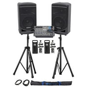 Samson Expedition 8" Bluetooth Church Speakers+Mixer+Mics 4 Church Sound Systems