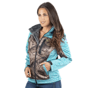 TrailCrest Women's Softshell Hooded Jacket - Super Soft Plush Coral Fleece Lining - Mossy Oak Camo Patterns
