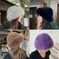 thumbnail image 3 of Women's Faux Fur Russian-Style Trapper Hat - Ultra-Soft Plush Winter Trooper Cap with Windproof & Thermal Protection for Outdoor Hunting & Snow Activities（Purple  1 PCS）, 3 of 7