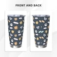 thumbnail image 3 of Cauagu Cartoon Animals Pattern 20oz Tumbler,Stainless Steel Vacuum Insulated Tumbler with Lid Insulated Coffee Mug Thermal Cup with Splash Proof Sliding Lid-Straw Three-piece Set, 3 of 8