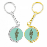 Chocolate Sketch Ice Cones Rotating Rotating Key Chain Ring Accessory Couple Keyholder