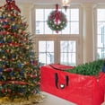 thumbnail image 3 of NUHOYA Christmas Tree Storage Bag-9ft Artificial Xmas Holiday Tree bag. Durable Waterproof Material, Zippered Bag, Carry Handles. Protects Against Dust, Insects and Moisture., 3 of 7
