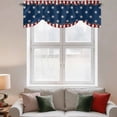 thumbnail image 2 of Country Star Farm Tie Up Valance Curtains for Windows, Kitchen Curtains Window Treatments, Red Blue Patriots Stripe American Flag Short Window Shades Valances for Bedroom Bathroom Cafe 42"x18", 2 of 8
