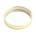 thumbnail image 1 of Cateissary en Mirror Decorative Vintage Metal Plate Vanity Tray  Display Teteras Oro 17.5 cm, 1 of 1