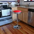 thumbnail image 2 of AmeriHome BS1208R Tabouret de Bar Rétro - Rouge, 2 of 3