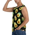 thumbnail image 3 of Goofa Flowers Avocado Printed Men's Sleeveless T-Shirt - Athletic Gym Workout Tank Top for Men - Moisture-Wicking, UPF 30+ Quick-Dry Muscle Tee-Small, 3 of 8