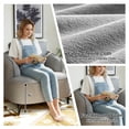 thumbnail image 4 of Meeyar Accent Chair with Metal Leg, Chenille Small Barrel Chairs for Living Room Bedroom, Grey, 4 of 7