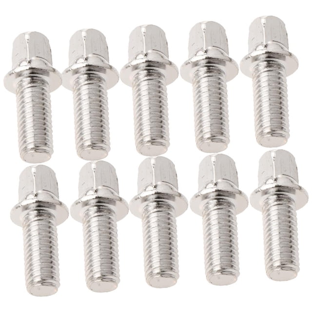 10 Piezas Tornillos de montaje de Plata Hugo para tambor de Trasero