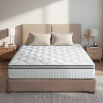 Twin Size Mattress-8 Inch Medium Firm Hybrid Mattress with Cooling Gel Memory Foam