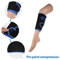 thumbnail image 3 of Unique Bargains Adjustable Calf Compression Brace Blue for Running Joint Pain Ease Spandex, 3 of 7