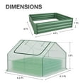 thumbnail image 4 of Aoodor 4x4x3 ft Raised Garden Metal Bed Mini Greenhouse Kit with 2 Roll-up Zipper Doors, 4 of 8