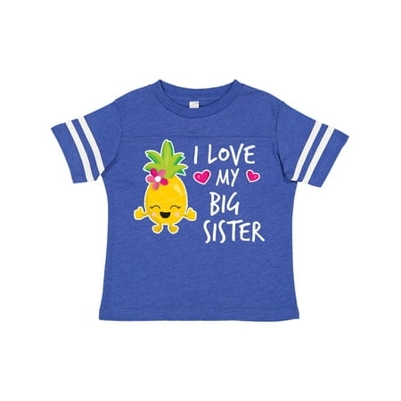 

Inktastic I Love My Big Sister with Pineapple Gift Toddler Toddler Girl T-Shirt