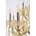thumbnail image 3 of Elegant Lighting 61 Light Golden Teak Chandelier Golden Teak (Smoky) Royal Cut Crystal, 3 of 8