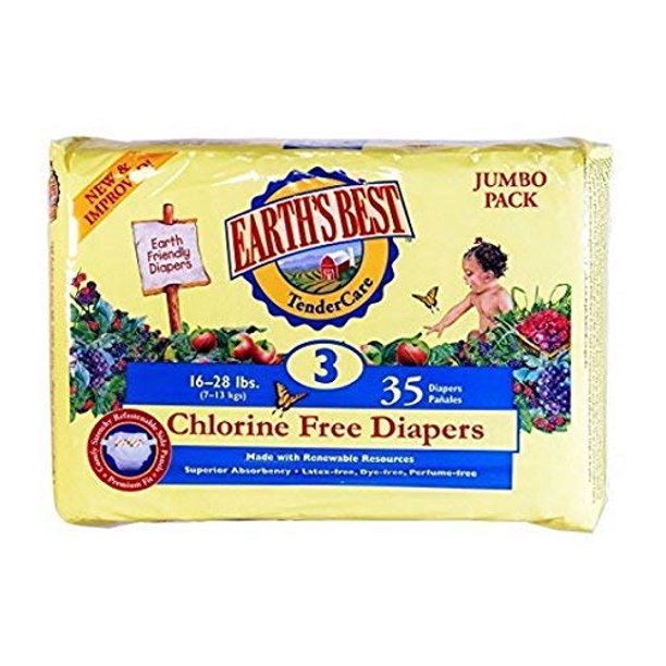 Earth's Best TenderCare Diapers Size 3 35 CT