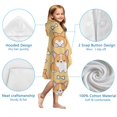 thumbnail image 7 of Corgi Dog and Footprints Hooded Bath Towel，50"x30" for Ages 3 To 12 Kids, Quick Dry Lightweight Soft Microfiber Hood Beach Towel Cover Up for Kids, 7 of 7