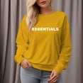 thumbnail image 5 of Women's 300g ESSENTIALS Letters Round Neck Pullover Sweatshirt, 5 of 11