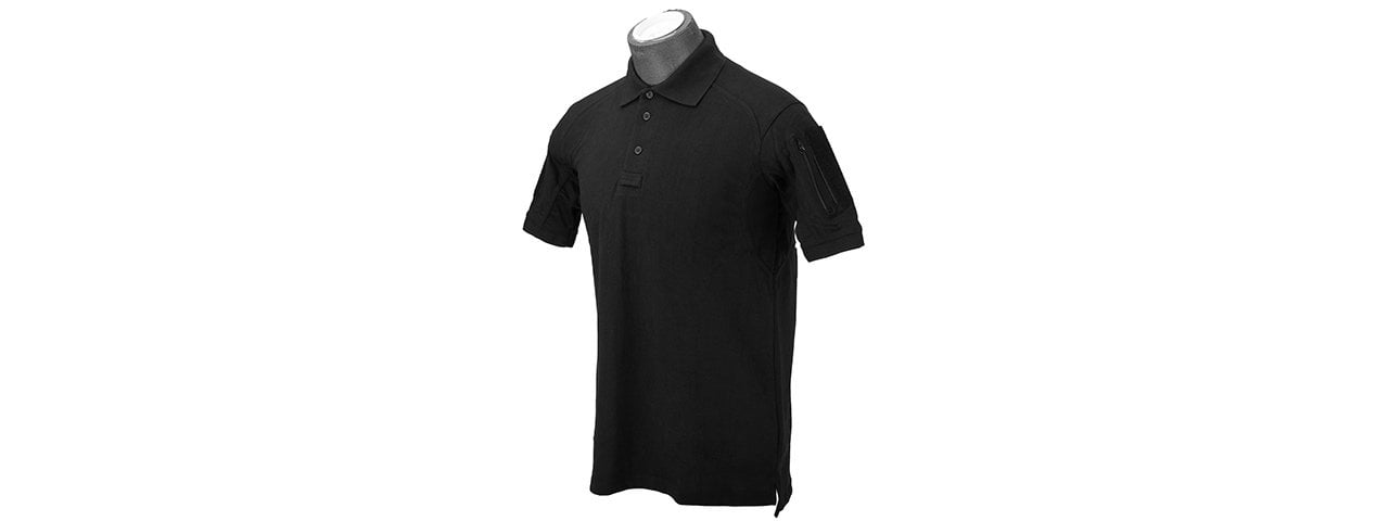 Lancer Tactical Polyester Fabric Polo Shirt ( Black / XXXL ) - Walmart.com
