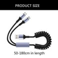 thumbnail image 5 of Tizuqe Multiple Device Car Charging Solution with Extendable Double MicroUSB & Type C Cable, Data Transfer Support, 5 of 6