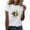 White T-Shirts, variant on Women's Crew Neck Short Sleeve Tshirts Cotton Daisy Graphic Tees Lightweight Summer Casual T-Shirts Outdoor Active Tops White,XL