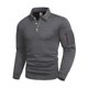 thumbnail image 2 of pstuiky Camisas para hombre de manga larga, Camiseta de manga larga con solapa y botones para hombre, color liso, con cuello cuadrado pequeño top de hombre xl, 2 of 7