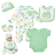 thumbnail image 1 of Set de ropa para Reborn Doll Baby Girl de 43 a 56 cm con 5 trajes, 1 of 8