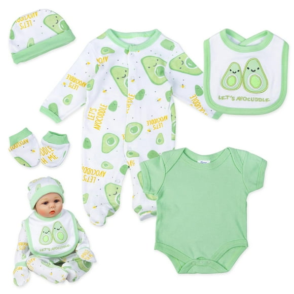 Set de ropa para Reborn Doll Baby Girl de 43 a 56 cm con 5 trajes