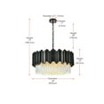 thumbnail image 2 of Elegant Lighting Willow 24 Inch Chandelier In Black, 2 of 8