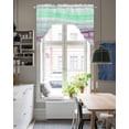 thumbnail image 4 of Green Purple Ombre Swag Valances for Windows, Small Curtains Drapes, Abstract Modern Art Fluid Striped Kitchen Window Curtains Over Sink Window Treatment Valance for Bedroom/Bathroom 56"x36", 4 of 5