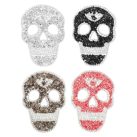 4Pack Backpack Decoration Patch Edgy Style Plastic Resin for Diy Enthusiasts Jackets Bags Shoes