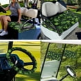 thumbnail image 7 of XYZCANDO Clover 4pcs Golf Cart Seat Covers St. Patrick's Day Golf Cart Steering Wheel Covers Golf Cart Flags Golf Cart Accessories Golf Cart Blanket Steering Wheel Wrap Suitable for All Seasons Black, 7 of 7