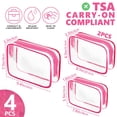 thumbnail image 2 of Neceser AURUZA de PVC transparente aprobado por la TSA, paquete de 4, 2 of 7