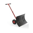 thumbnail image 1 of Pelle à Neige en Métal Robuste avec Roues - Lame de 29x20 Pouces de Large - Poignée Ergonomique Réglable à 5 Niveaux - Pousse-Neige Roulant pour Entrée, Trottoir et Cour - Outil de Déneigement Efficace - Noir et Rouge, 1 of 9