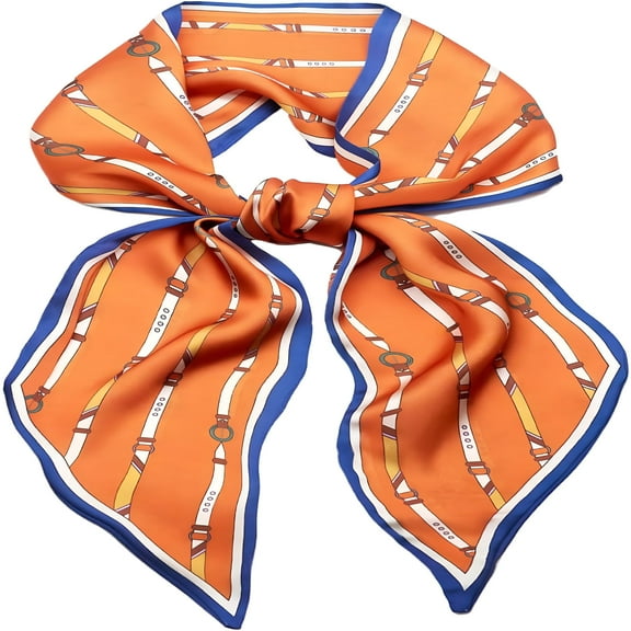 TELOLY Silk Like Scarf for Women Neck Scarf Belt Satin Scarf for Hair Tie Fashion Purse Scarf for Handbag Accessories Charm
