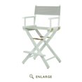 thumbnail image 1 of Casual Home 24" Director's Chair White Frame with Grey Canvas, Counter Height, 1 of 5