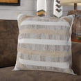 thumbnail image 6 of Ox Bay Xena 20" x 20" Gray/Brown Geometric Faux Hide Adult Decorative Throw Pillow Cover, 6 of 9
