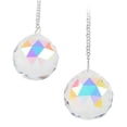 thumbnail image 1 of 2pcs  Ball Prism Pendant Suncatcher Window Suncatcher Rainow Maker Ornament With Chain For Easy Hanging, 1 of 8