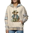 thumbnail image 1 of Innerwin Pull à Manches Longues pour Femmes, Sweat à Capuche en Polaire Imprimé Floral Décontracté Style-D m, 1 of 6