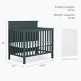 thumbnail image 3 of Dream On Me Ava 4-in-1 Convertible Mini Crib, Olive, 3 of 9