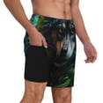 thumbnail image 2 of Daiia Realistic Style Colorful Wolf A Mens Swim Trunks Swim Shorts Quick Dry Swim Shorts with Mesh Lining Pockets-3X-Large, 2 of 9