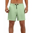 thumbnail image 2 of CHEEREAM Men's Casual Cotton Shorts 5 Inch Summer Beach Shorts Lightweight Drawstring Elastic Waist Chino Golf Shorts Mint Green 2XL, 2 of 8