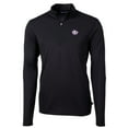thumbnail image 2 of Men's Cutter & Buck Black TCU Horned Frogs Virtue Eco Pique Recycled Quarter-Zip Pullover Top, 2 of 3