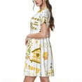 thumbnail image 2 of Balery Farm Bee Cute Honey Vestidos sueltos de manga corta para mujer, vestidos de verano 2025, vestidos casuales de corte A con vuelo., 2 of 6