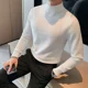 thumbnail image 2 of Suéteres de cuello alto de punto blanco para hombre, ropa de cuello alto para hombre, ropa de negocios, camiseta de algodón, gruesa, de invierno, X vieja, 2 of 5