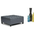 thumbnail image 2 of Atlin Designs Ottomane de Table Basse de Rangement en Gris Pierre, 2 of 5